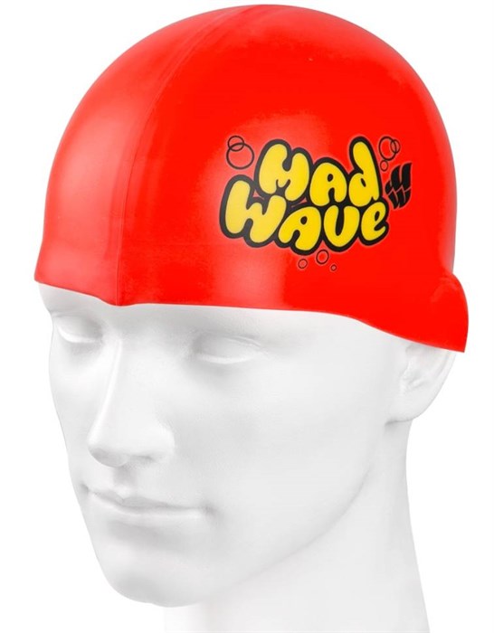 Юниорская силиконовая шапочка Silicone Junior Solid, One size, Red - фото 11665