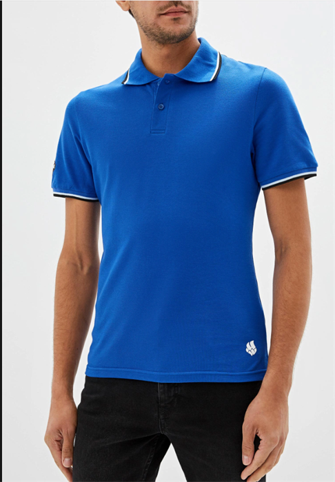 Футболка SOLIDS MEN POLO, M, синий - фото 8368