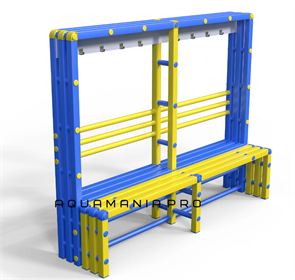 Скамья - вешалка (вариант 13)  Двухсторонняя (2000х700х1700 мм)