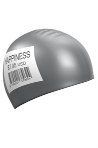 Силиконовая шапочка HAPPINESS, One size, Silver