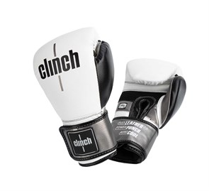 Перчатки боксерские Clinch Punch 2.0  бело-черно-бронзовые (вес 16 унций)