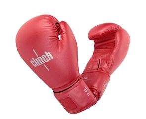 Перчатки боксерские Clinch Fight 2.0  красно-белые (вес 14 унций)