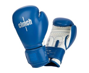 Перчатки боксерские Clinch Fight 2.0  сине-белые (вес 10 унций)