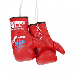 Сувенирные боксерские перчатки AIBA красные (ONE SIZE) AG-1008a